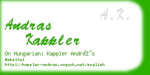 andras kappler business card